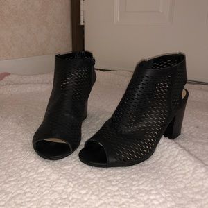 Size 8 1/2 black heeled sandals Charlotte Russe